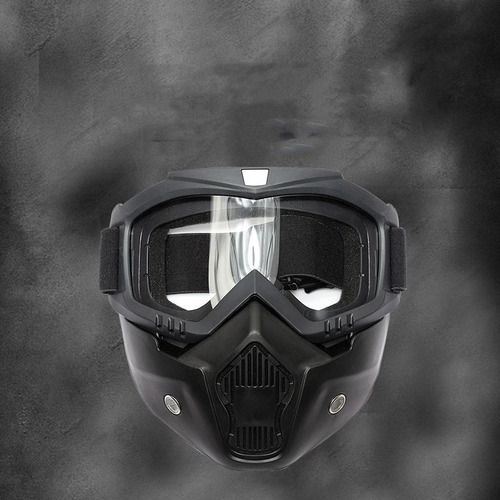 Googles Motocross Mascara Careta Tacticos Y De Proteccion Color de la lente Negro Color del armazón Blanco