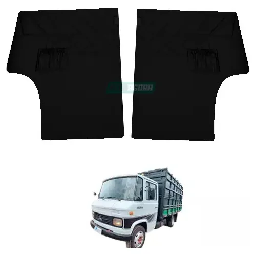 Par Forro Porta Mb 608 Com Bolsa Pvc Preto Frete gr tis