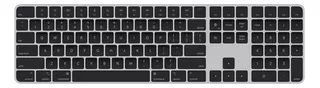 Teclado bluetooth Apple Magic Keyboard con Touch ID y teclado numérico QWERTY inglês US cor preto