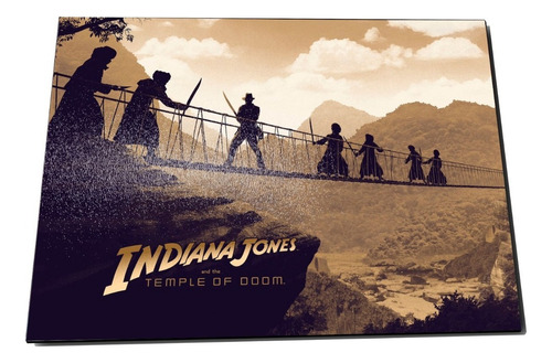 Placa Decorativa Indiana Jones E O Templo Da Perdição Filme Cor Marrom