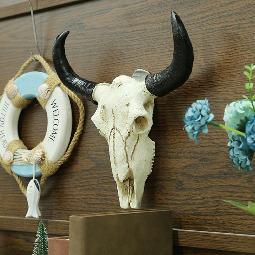 Adorno De Cabeza De Vaca Longhorn Para Colgar En La Pared Co