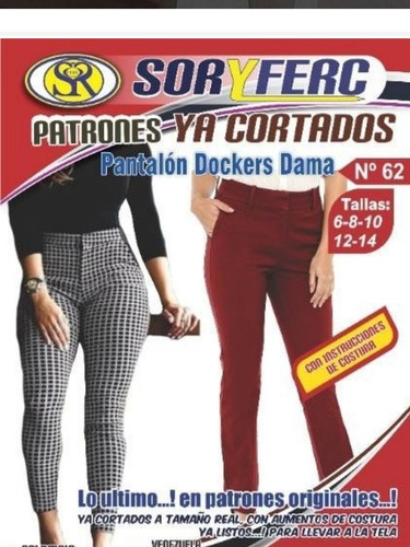 62 Patrón Ya Cortados Pantalón Dockers Dama Soriferc Patrone