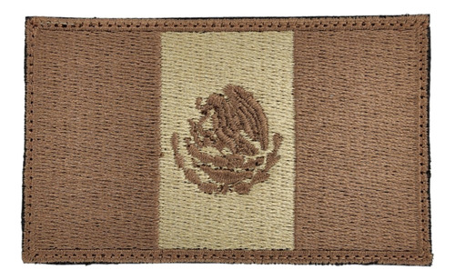 Parche Bordado Bandera Mexico Coy/caqui 7.5x5cm Para Coser