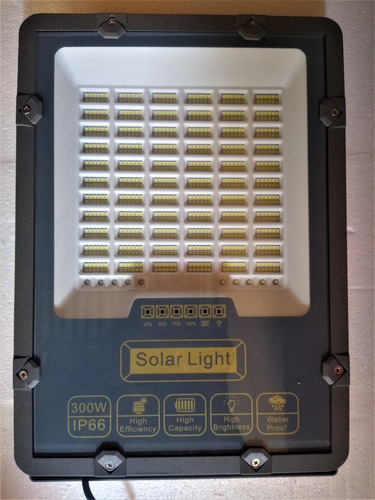 Reflector Led Con Panel Solar 300w Y Control Remoto Potente