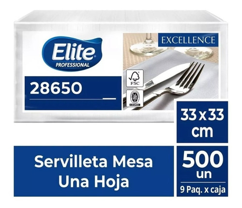 Servilleta Mesa Elite 2 Paquete X 500 Unidades.