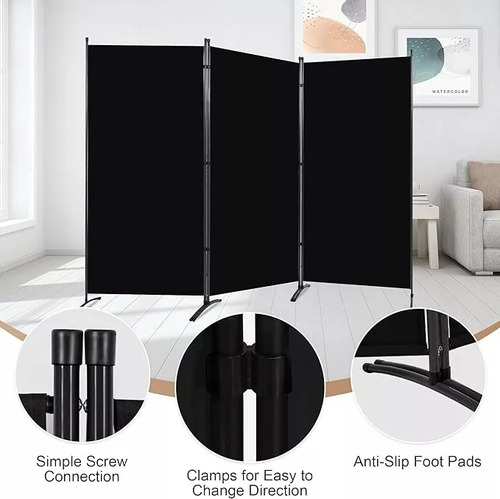 Biombo Mampara Plegable Divisores De Habitación De 3 Paneles
