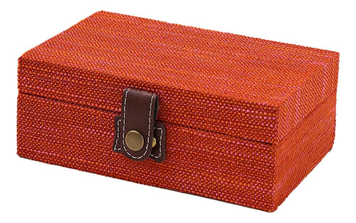 Contenedor Organizador De Madera, Pequeño Rojo Y Naranja