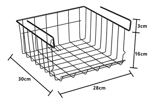 Organizador Canasto Colgante Para Estante Metal Reforzado