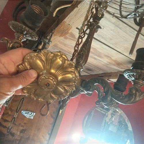 Plato De Techo Para Araña Antigua Floron Tapa Boca Francesa (Usado)