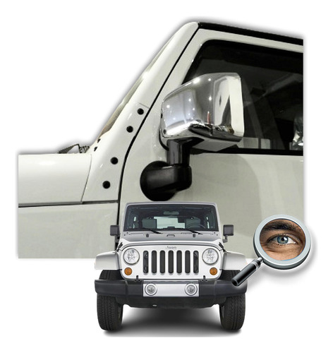 Jeep Wrangler 2 Cubre Espejos Cromados Garant. Tuningchrome