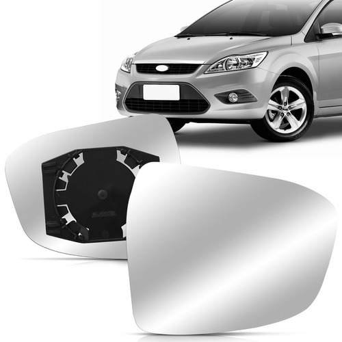 Lente Espelho Retrovisor Com Placa Focus 2009 2010 11 12 13