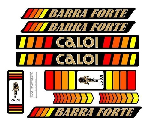 Adesivo Para Caloi Barra Forte 1979  - Frete Grátis