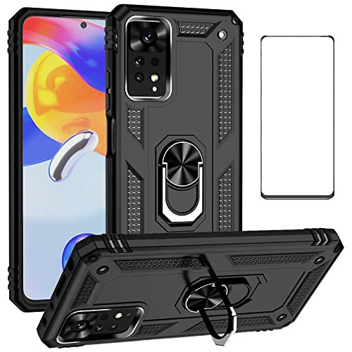 Funda Xiaomi Redmi Note 11 Pro 4g/5g Vidrio Pantalla Negro