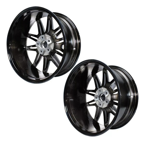 Rines 19 Pul Progresivos 5/112 Bmw Audi Negro Gloss 2 Pzas