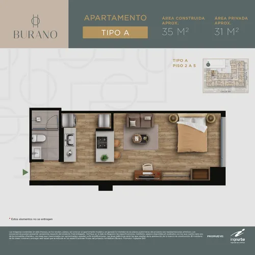 Hermoso Apartaestudio Sector Chico
