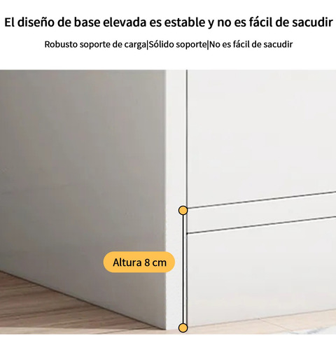 Buro Mesa De Noche Para Recamara Moderno Con 3 Cajones Blanco