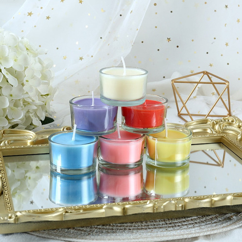 Velas De Aromaterapia En Forma De Mini Taza De Vidrio Para6p