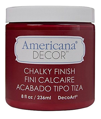 Pintura Con Acabado De Tiza 8.0 Oz Color Rojo