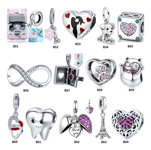 Berloque Prata925 Verdadeira Para Pulseira Pandora Ou Vivara