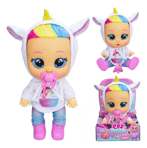 Boneca Cry Babies Original Dreamy Dressy Crybabies Multikids