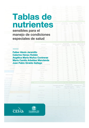 Tablas De Nutrientes Sensibles Para El Manejo De Condiciones