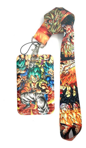 Portacredencial Lanyard Dragon Ball Goku Vegeta