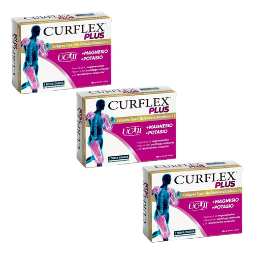 Set Colageno Tipo Ii No Desnaturalizado Curflex Plus 3 X 30