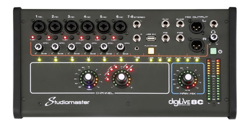 Studiomaster Digilive 08c Mezclador Digital Audiosystems