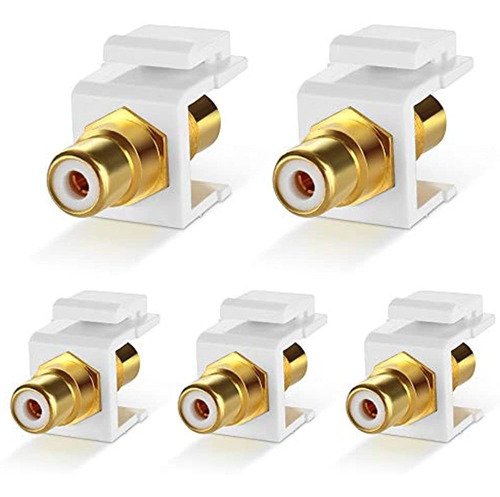 Tnp Rca Keystone Jack Insert Connector (paquete De 5) Enchuf