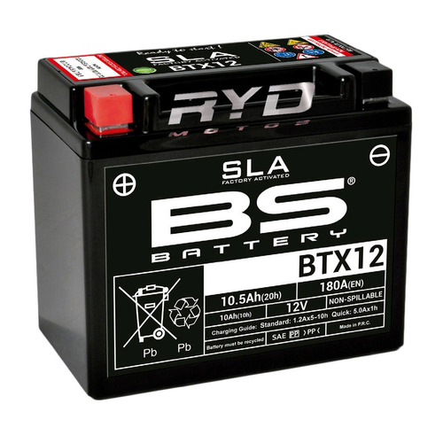 Batería Btx12 = Ytx12- Bs Kawasaki Ninja Zx-7 Bs Battery Ryd