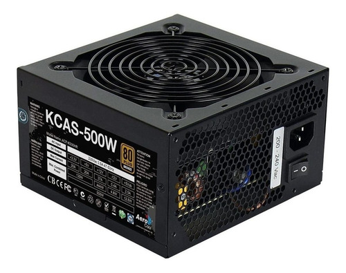 Imagem 2 de 5 de Fonte de alimentação para PC Aerocool Advanced Technologies KCAS 500W 500W black 230V