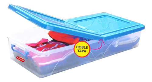 Caja Bajo Cama 61,2 Litros Doble Tapa Forte