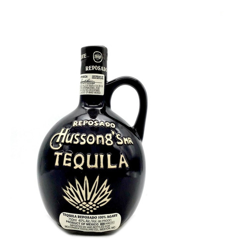 Tequila Hussong´s Reposado Botella Cerámica Goldbottle