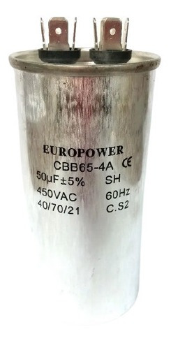 Capacitores De Marcha Para Aires 50 Uf Marca Europower