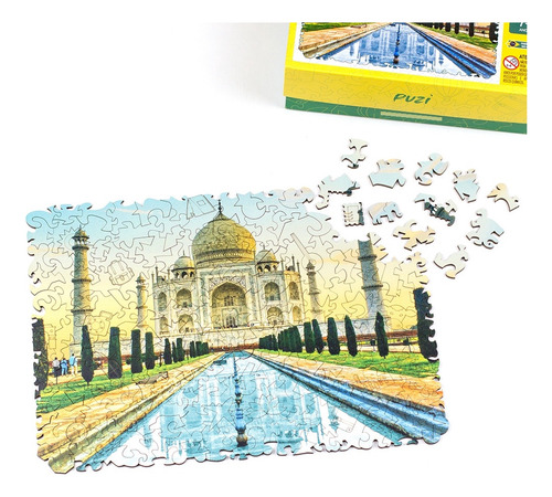 Quebra-cabeça De Madeira Taj Mahal Com Peças Especiais Puzi