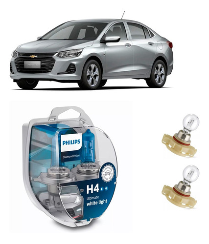 Pack Lamparas H4 + H16 Chevrolet Onix 21/