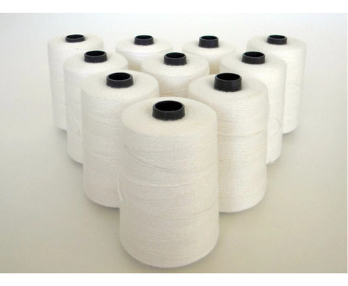 Fio / Linha Para Máquina De Fechar Saco - 1 Unidade Cor Branco