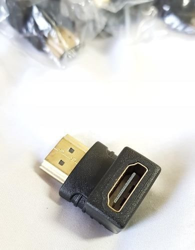 Imagem 4 de 9 de Adaptador Curva Hdmi Em L 90 Graus Macho X Femea Tv Parede