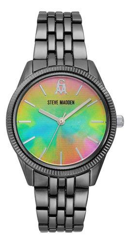 Steve Madden Reloj De Pulsera Para Mujer, Gunmetal Grey, Sm