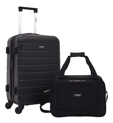 Set De Equipaje Wrangler Smart Black Con Portavasos, Puerto