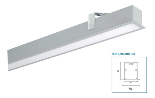 Imagen 3 de 4 de Embutido Lineal Blanco 1x54w Infanti Lucciola