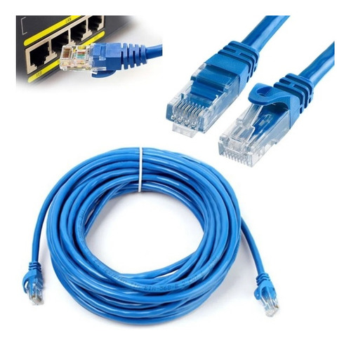 Patch Cord Categoria 6a 25ft (7.63mt) S/ftp 550mhz Azul