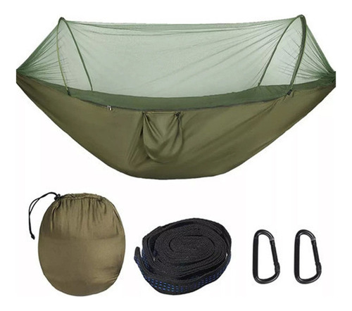 - Hamaca De Camping Con Mosquitera Doble Individual 200 Kg