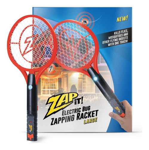 Zap It Bug Zapper - Raqueta Mata Mosquitos Recargable De 400