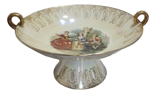 Centro De Mesa Porcelana Alemana Pintado Mano Por Fragonard