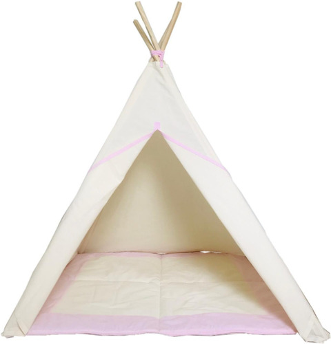 Tenda Infantil+tapete Acolchoado Rosa 135x90x90cm