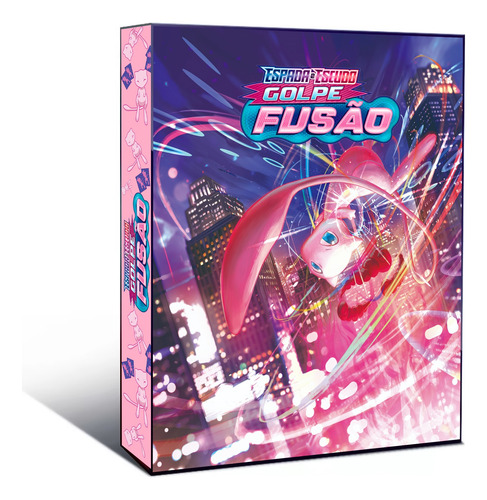 Álbum Pasta Fichário Pokemon Mew Golpe Fusão Capa Dura