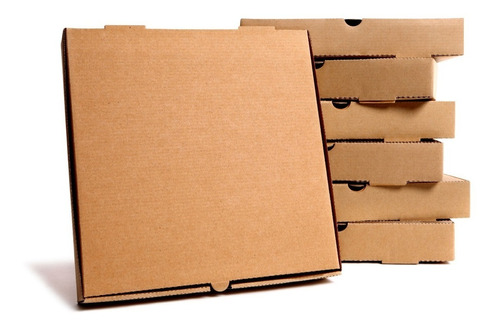 100 Cajas Para Pizza Kraft  41x41x4 Cms 16 Pulgadas