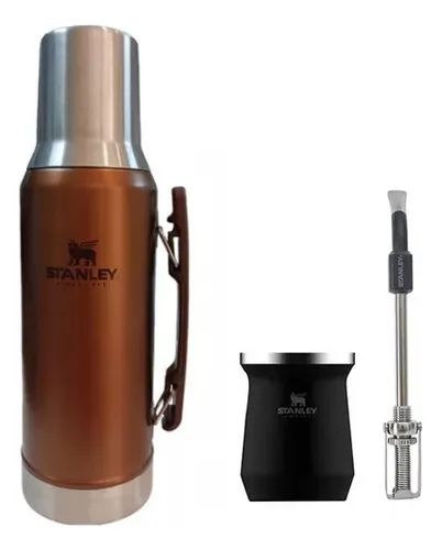Termo Stanley Mate System Con Mate Y Bombilla Resorte Color Maple