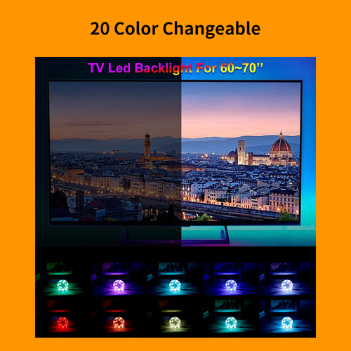 Tira De Luces Led Para Televisor O Escritorio, Alimentada Po